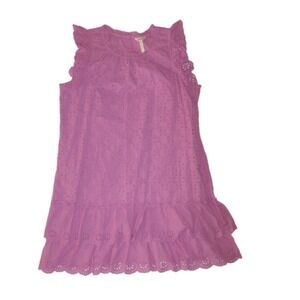 Matilda Jane Enchanted Garden Shift into Spring Eyelet Dress Pink Size Large